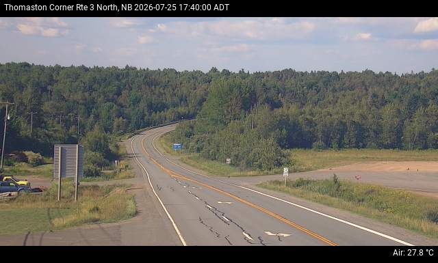Web Cam image of Thomaston Corner (NB Highway 3)