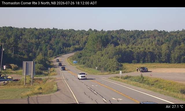Web Cam image of Thomaston Corner (NB Highway 3)