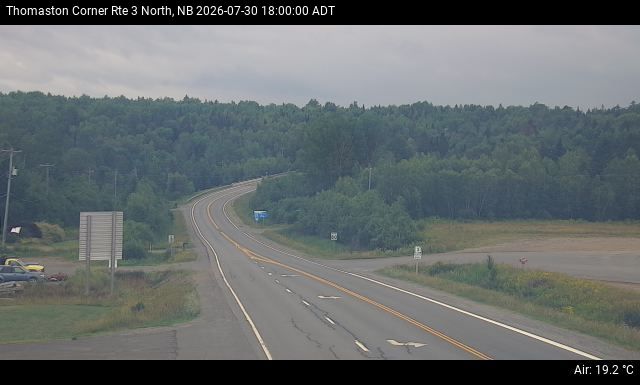 Web Cam image of Thomaston Corner (NB Highway 3)