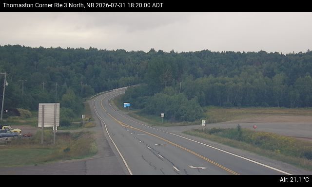 Web Cam image of Thomaston Corner (NB Highway 3)