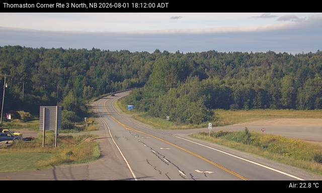 Web Cam image of Thomaston Corner (NB Highway 3)