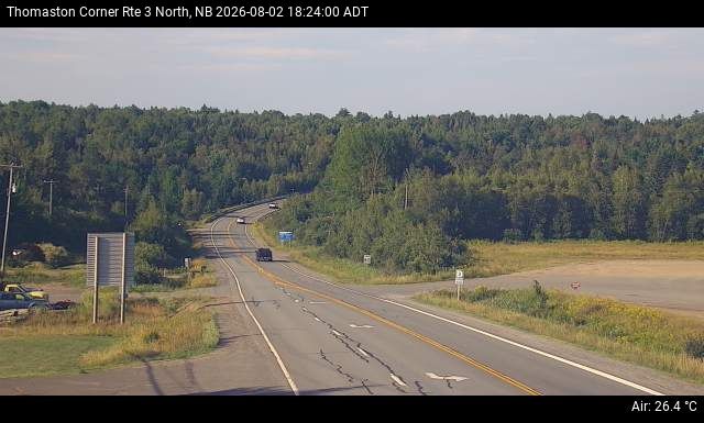 Web Cam image of Thomaston Corner (NB Highway 3)