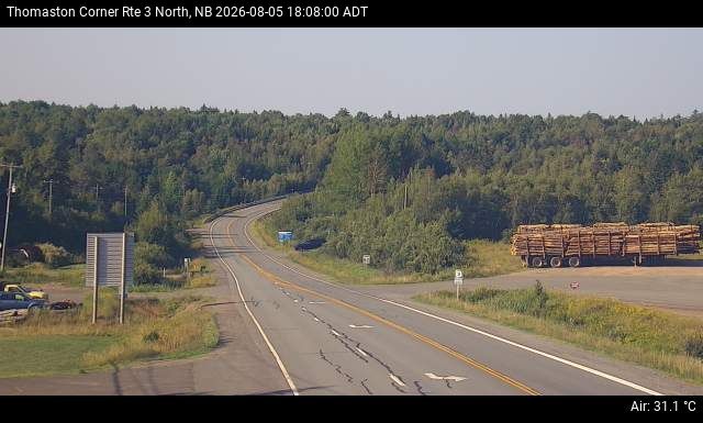 Web Cam image of Thomaston Corner (NB Highway 3)
