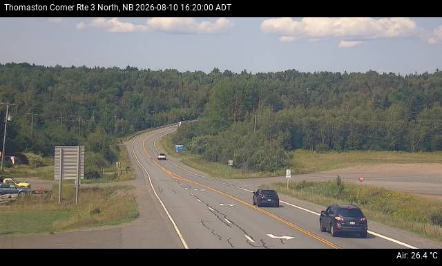 Web Cam image of Thomaston Corner (NB Highway 3)