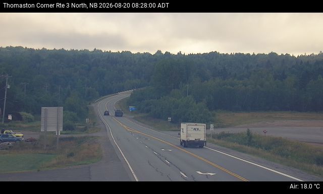 Web Cam image of Thomaston Corner (NB Highway 3)