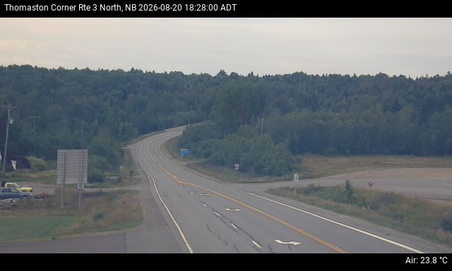 Web Cam image of Thomaston Corner (NB Highway 3)