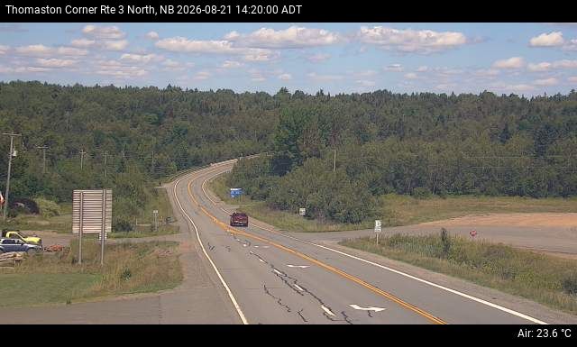 Web Cam image of Thomaston Corner (NB Highway 3)