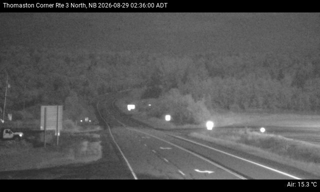 Web Cam image of Thomaston Corner (NB Highway 3)