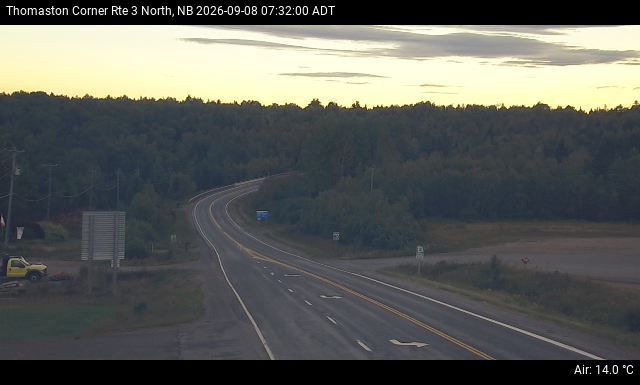 Web Cam image of Thomaston Corner (NB Highway 3)