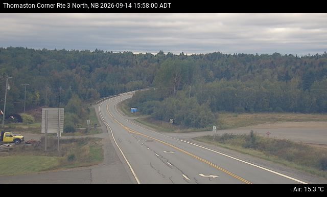 Web Cam image of Thomaston Corner (NB Highway 3)