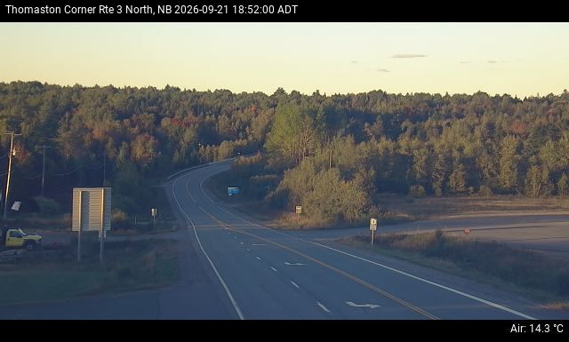 Web Cam image of Thomaston Corner (NB Highway 3)
