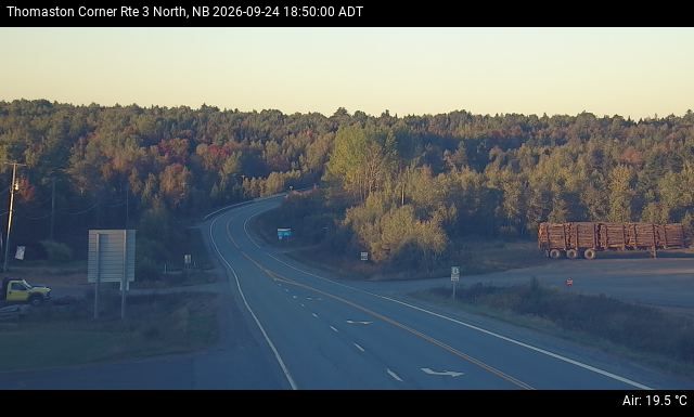 Web Cam image of Thomaston Corner (NB Highway 3)