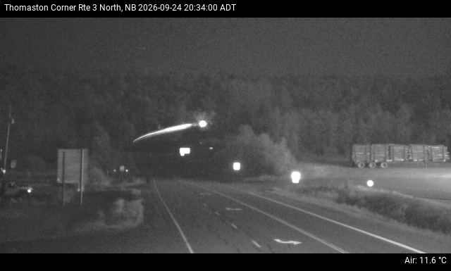 Web Cam image of Thomaston Corner (NB Highway 3)