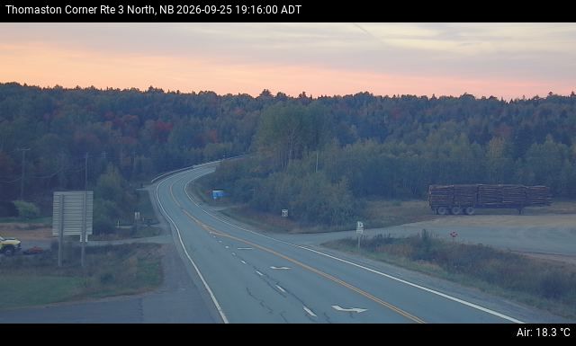 Web Cam image of Thomaston Corner (NB Highway 3)