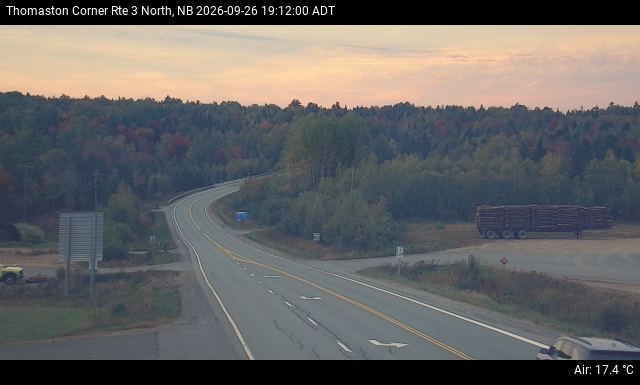 Web Cam image of Thomaston Corner (NB Highway 3)