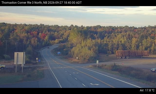 Web Cam image of Thomaston Corner (NB Highway 3)