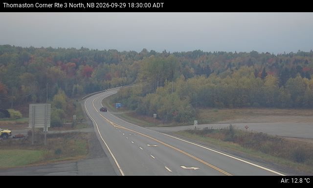 Web Cam image of Thomaston Corner (NB Highway 3)