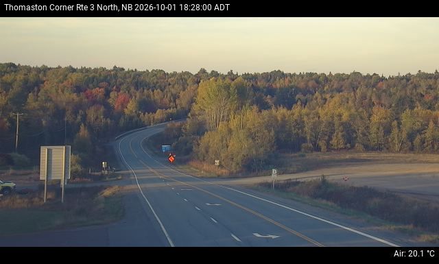 Web Cam image of Thomaston Corner (NB Highway 3)