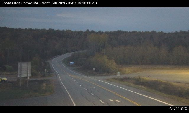 Web Cam image of Thomaston Corner (NB Highway 3)