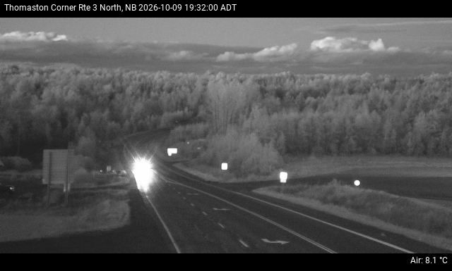 Web Cam image of Thomaston Corner (NB Highway 3)