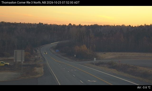 Web Cam image of Thomaston Corner (NB Highway 3)