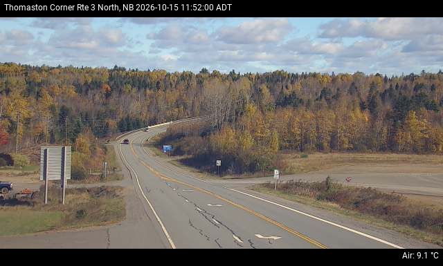 Web Cam image of Thomaston Corner (NB Highway 3)