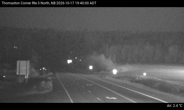 Web Cam image of Thomaston Corner (NB Highway 3)