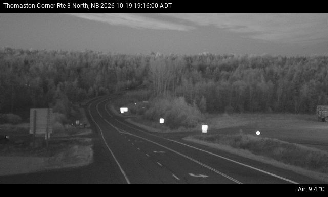 Web Cam image of Thomaston Corner (NB Highway 3)