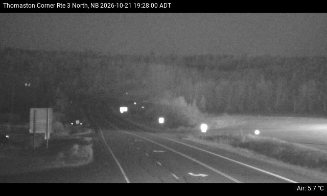 Web Cam image of Thomaston Corner (NB Highway 3)