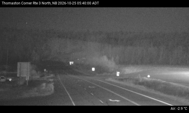 Web Cam image of Thomaston Corner (NB Highway 3)