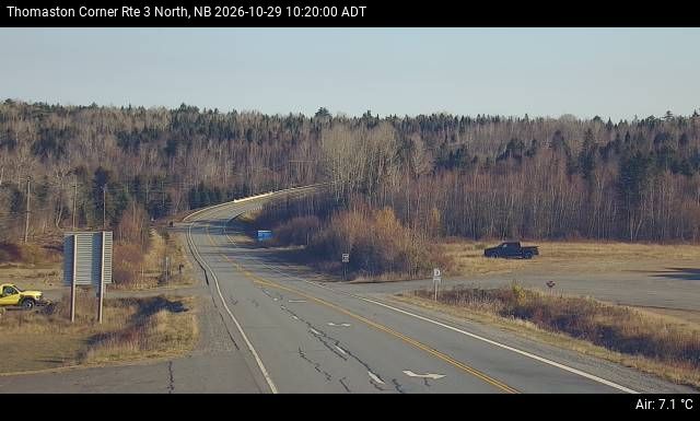 Web Cam image of Thomaston Corner (NB Highway 3)