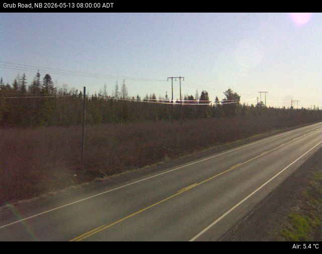 Web Cam image of Grub Road (NB Highway 10)