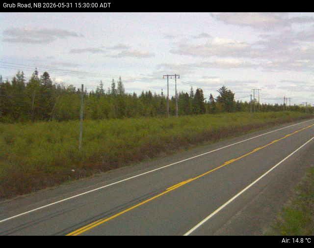 Web Cam image of Grub Road (NB Highway 10)