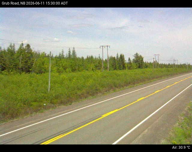 Web Cam image of Grub Road (NB Highway 10)