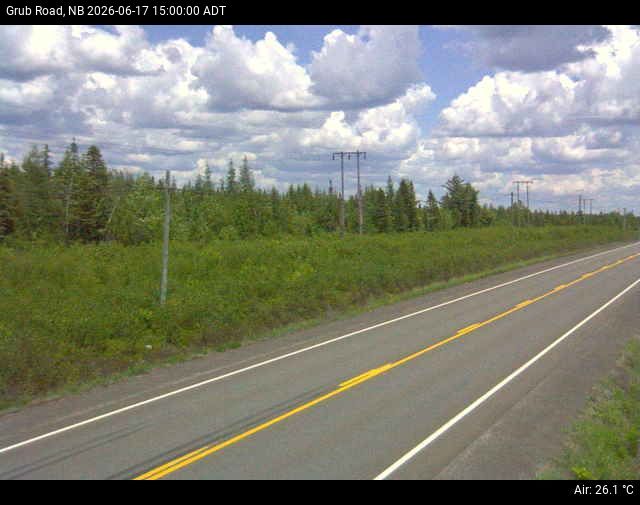 Web Cam image of Grub Road (NB Highway 10)