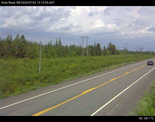 Web Cam image of Grub Road (NB Highway 10)