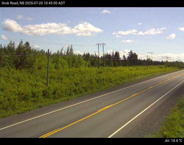Web Cam image of Grub Road (NB Highway 10)
