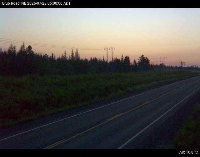 Web Cam image of Grub Road (NB Highway 10)