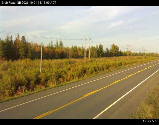Web Cam image of Grub Road (NB Highway 10)