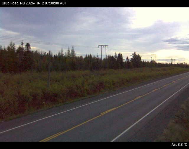 Web Cam image of Grub Road (NB Highway 10)