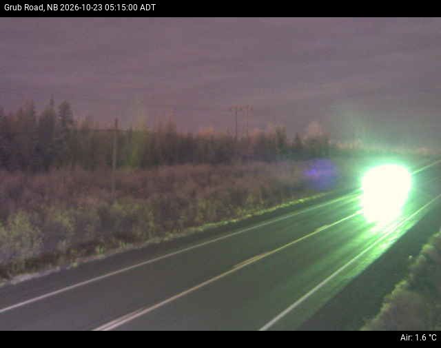 Web Cam image of Grub Road (NB Highway 10)