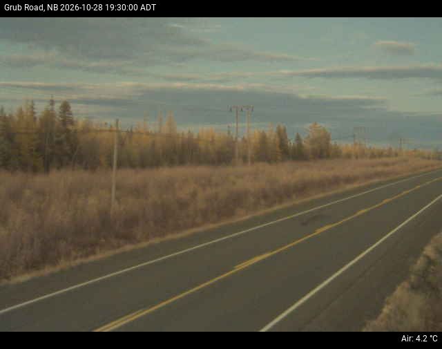 Web Cam image of Grub Road (NB Highway 10)