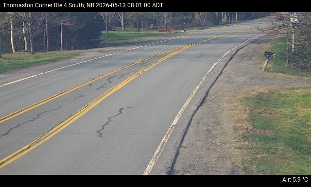 Web Cam image of Thomaston Corner (NB Highway 4)