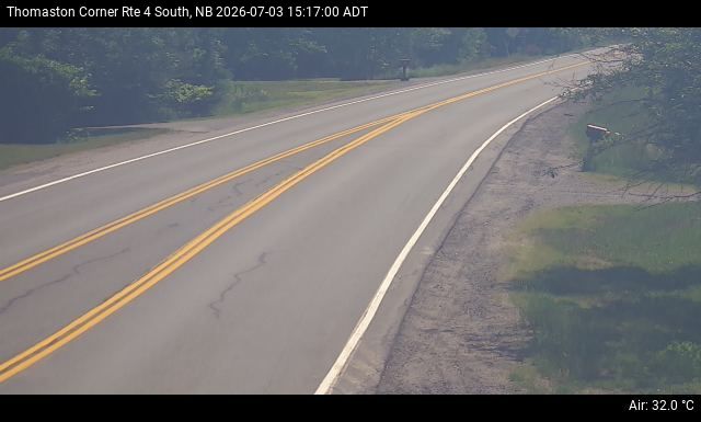 Web Cam image of Thomaston Corner (NB Highway 4)