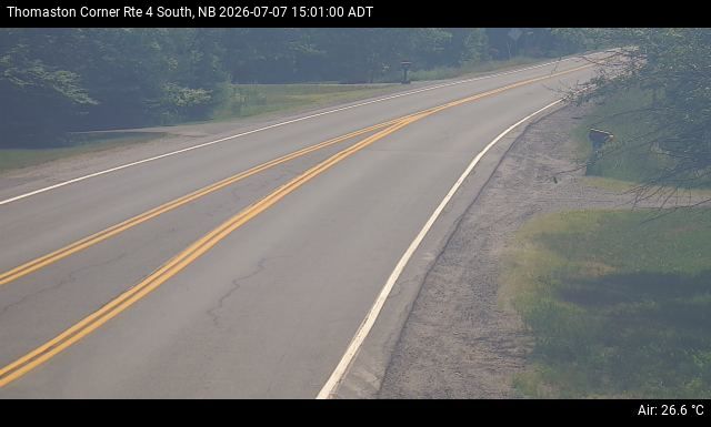 Web Cam image of Thomaston Corner (NB Highway 4)