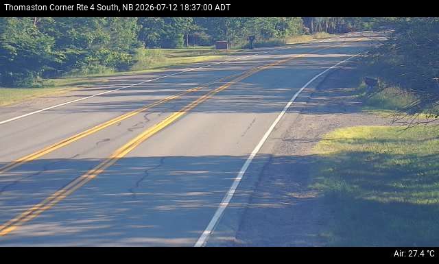 Web Cam image of Thomaston Corner (NB Highway 4)