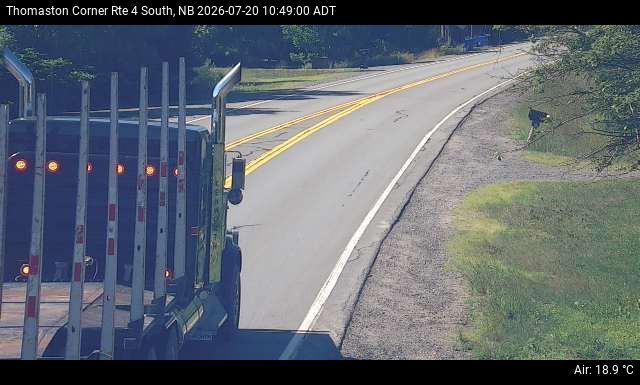 Web Cam image of Thomaston Corner (NB Highway 4)