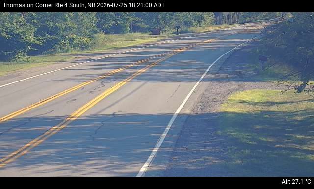 Web Cam image of Thomaston Corner (NB Highway 4)
