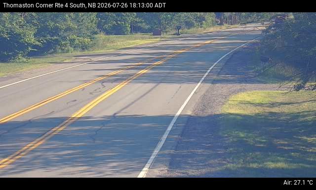 Web Cam image of Thomaston Corner (NB Highway 4)