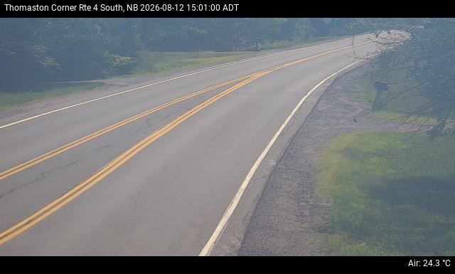 Web Cam image of Thomaston Corner (NB Highway 4)